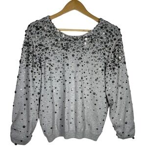 Carlisle Cotton Cashmere Embellished Button Back Cardigan XL